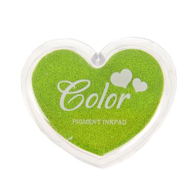 Штемпельная подушка "Сердечко зелёная" 4,3х5х2 см