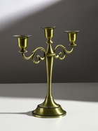 Металлический подсвечник на 3 свечи «Канделябр. Лаконичность», под латунь, 25.5×27×10 см - Фото 3
