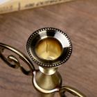 Металлический подсвечник на 3 свечи «Канделябр. Лаконичность», под латунь, 25.5×27×10 см - Фото 5