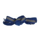 Шнурки для обуви, плоские, со светоотражающей полосой, 10 мм, 70 см, пара, цвет синий - Фото 3