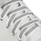 Шнурки для обуви, пара, плоские, со светоотражающей полосой, 10 мм, 70 см, цвет белый - фото 8311241