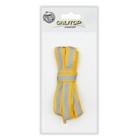 Шнурки для обуви, пара, плоские, со светоотражающей полосой, 10 мм, 70 см, пара, цвет жёлтый - фото 65972927