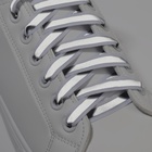 Шнурки для обуви, пара, плоские, со светоотражающей полосой, 10 мм, 110 см, цвет белый - Фото 3