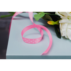 Лента репсовая «Сердечки», 15 мм, 23 ± 1 м, цвет розовый - Фото 3