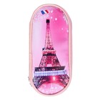 Пенал школьный "Париж" на молнии, розовый - Фото 2