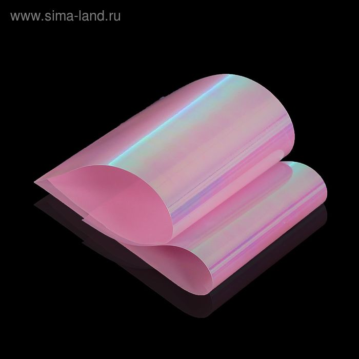Фольга "Битое стекло" для декора ногтей, 4 х 15 см, цвет розовый - Фото 1