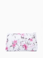 Косметичка-пенал на молнии, плоская, с рисунком, белая/розовая - Фото 4