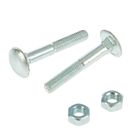 Болт DIN603 мебельный, М6х40 мм, с гайкой, оцинкованный, в пакете 8 шт. - Фото 2