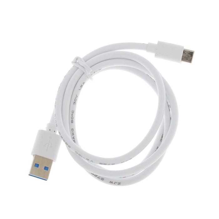 Кабель Luazon, Type-C - USB, 1 А, 1 м, белый - фото 1898045979