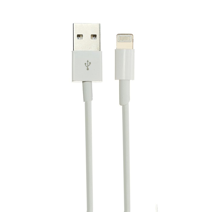 Кабель Luazon, Lightning - USB, 1 А, 0.9 м, белый