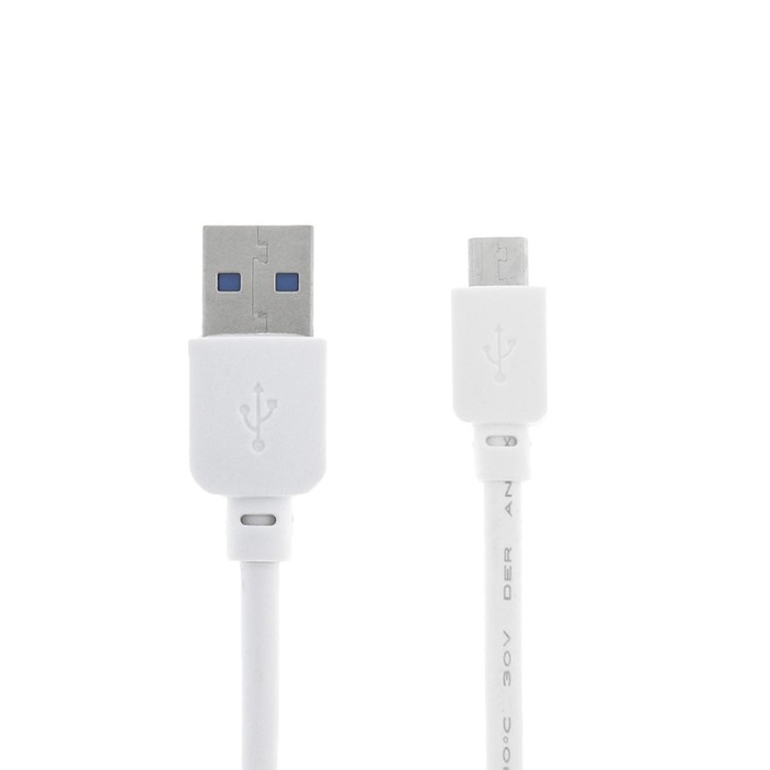 Кабель Luazon, microUSB - USB, 1 А, 1.5 м, утолщённый, белый