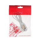 Кабель LuazON, microUSB - USB, 1 А, 1 м, штекер металл, белый - Фото 3