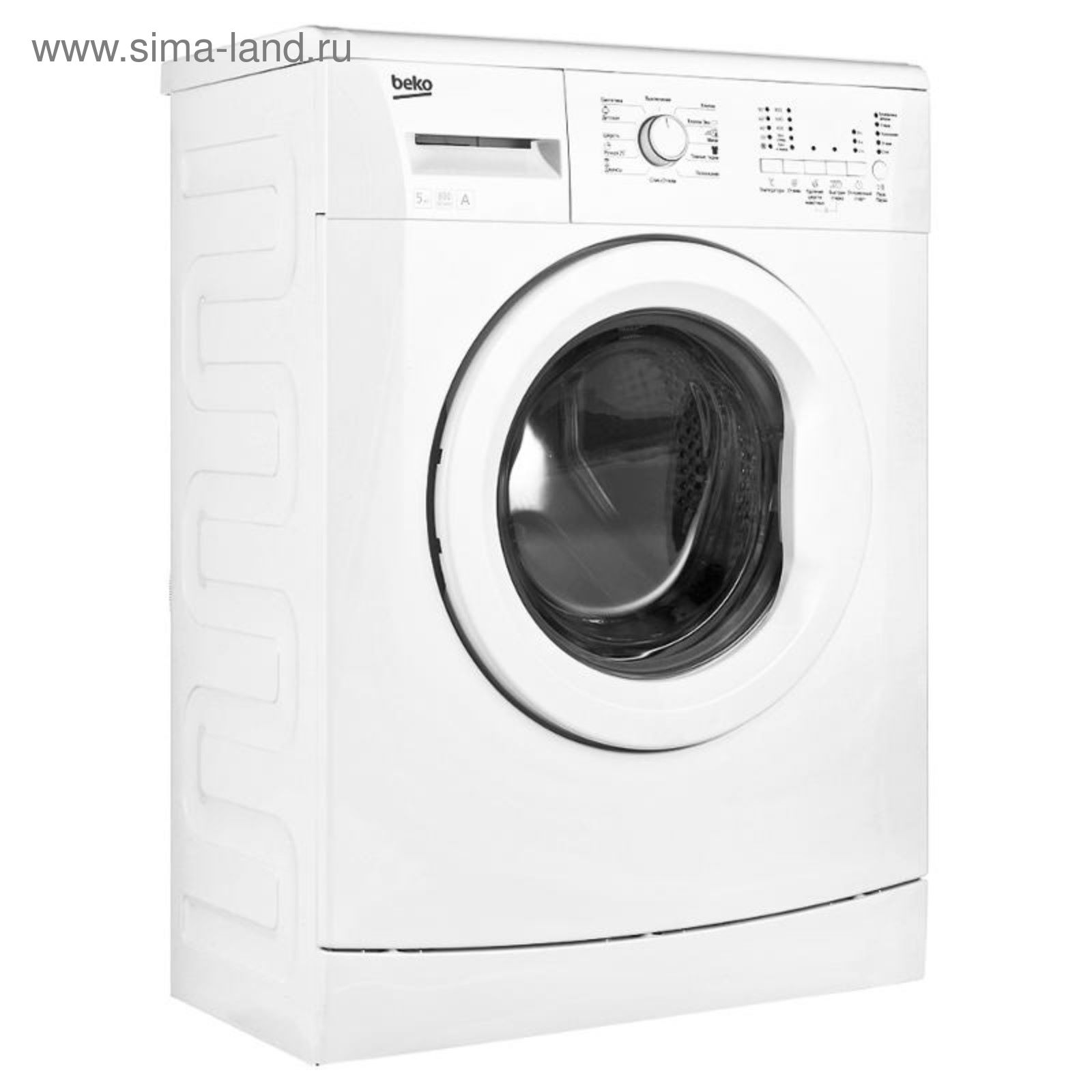 Стиральная машина Beko WKB50821PTMRU, класс А+, 800 об/мин, 5 кг, белая