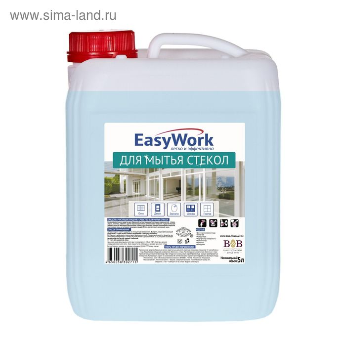 Средство для мытья стекол EasyWork , 5л - Фото 1