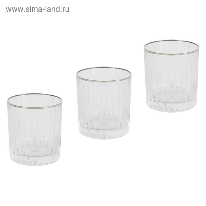 Набор 6 хрустальных стопок для водки «Пиза серебро», 0,06 л - Фото 1