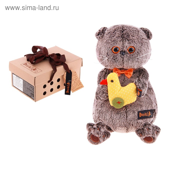 Мягкая игрушка "Басик с уточкой" - Фото 1