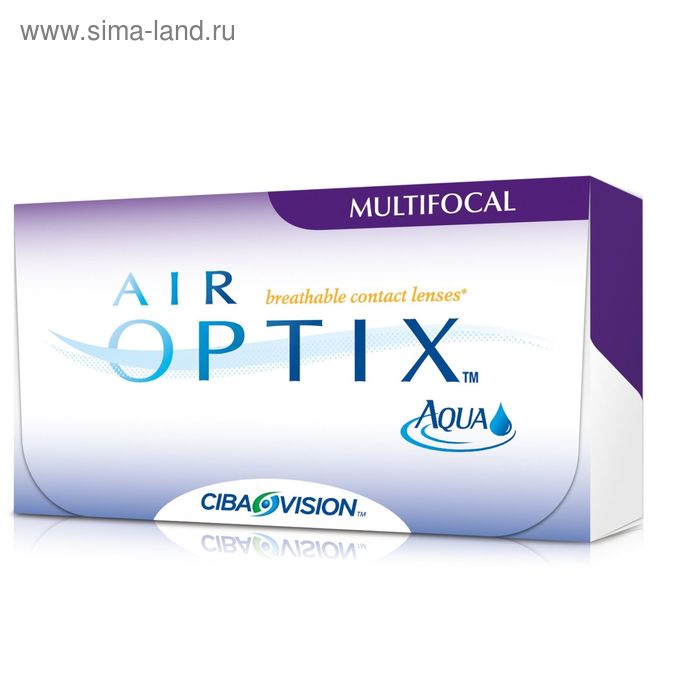 Контактные линзы Air Optix Aqua Multifocal, высокая, -10/8,6, в наборе 3 шт - Фото 1