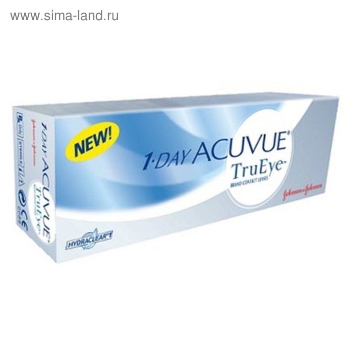 Контактные линзы 1-Day Acuvue TruEYE, -5/8,5, в наборе 30шт - Фото 1