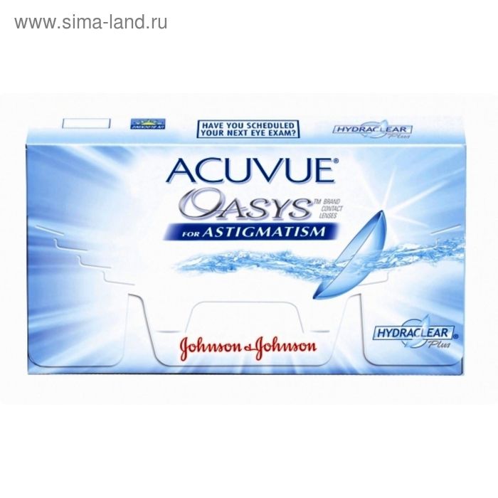 Контактные линзы Acuvue Oasys for Astigmatism, -9.0/8,6/-2.25/130, в наборе 6шт - Фото 1