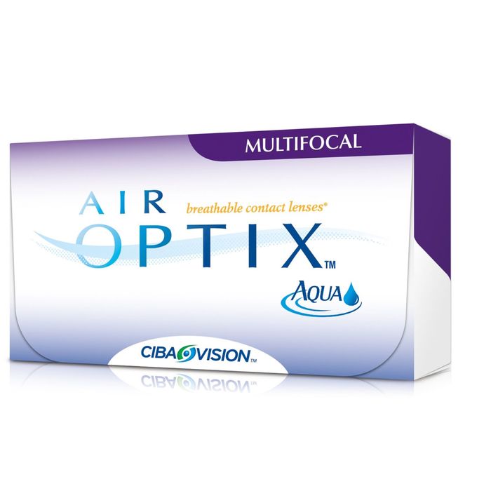 Контактные линзы Air Optix Aqua Multifocal, средняя, -8/8,6, в наборе 3 шт