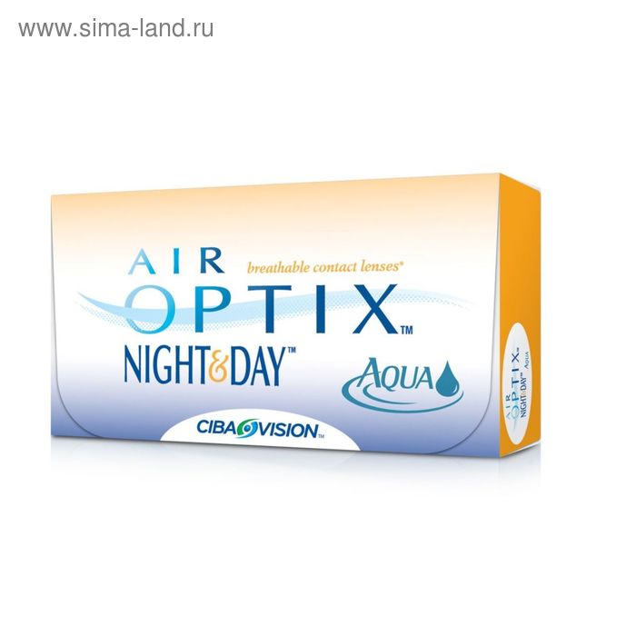 Контактные линзы Air Optix Night&Day Aqua , -10/8,4, в наборе 3 шт - Фото 1