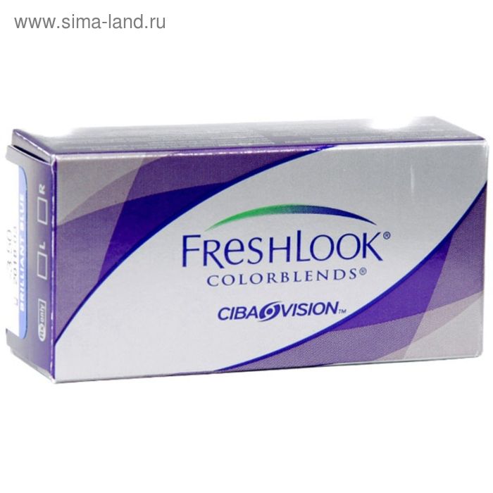 Цветные контактные линзы FreshLook ColorBlends True Sapphire, -6/8,6 в наборе 2шт - Фото 1