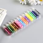 Набор глиттера для творчества в бутылочке "Блеск"(набор 12 шт), вес 1 шт - 2,79 гр - Фото 3