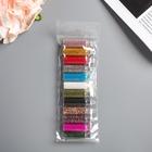 Набор глиттера для творчества в бутылочке "Микробисер" (набор 12 шт), вес 1 шт - 4,77 гр - Фото 4