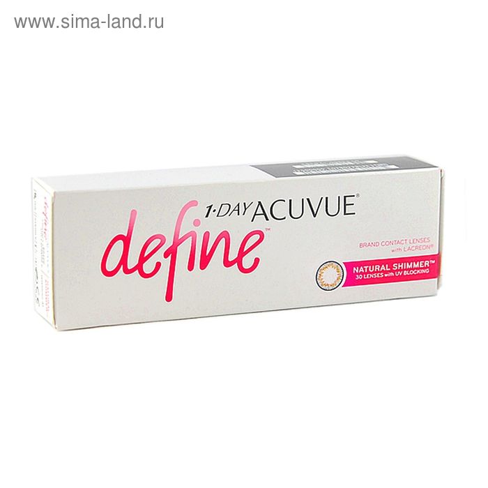 Цветные контактные линзы 1-Day Acuvue Define Natural shimmer, -5,5/8,5, набор 30шт - Фото 1