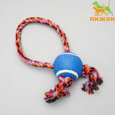 Игрушка канатная с мячом, с регулируемым канатом, до 100 г, цвет МИКС