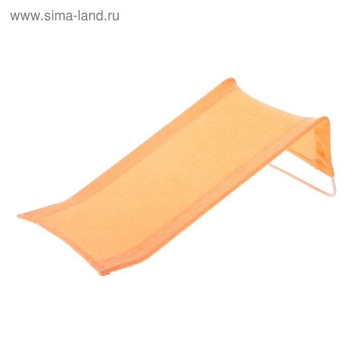 Горка для купания из махры, цвет оранжевый - Фото 1