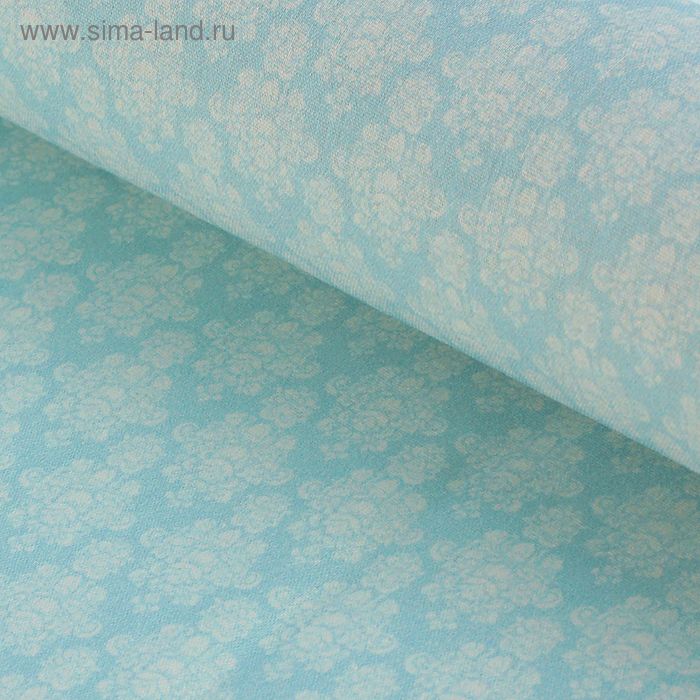Ткань для пэчворка "Винтажные гортензии", 48х50см, 120г/кв.м, №2, цвет серо-голубой - Фото 1