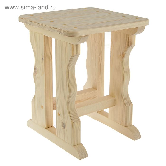 Табурет №1, натуральная сосна - Фото 1