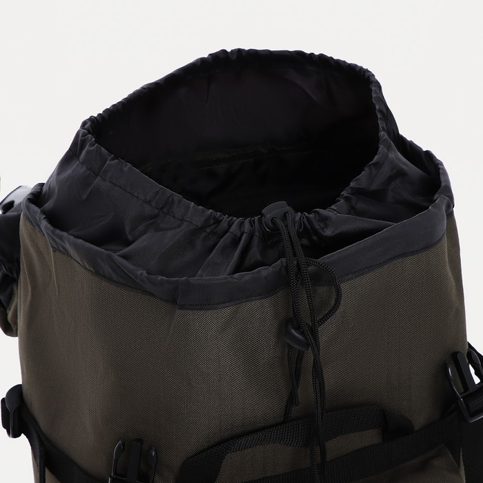 Рюкзак туристический, 40 л, отдел на стяжке, 3 наружных кармана, цвет хаки - фото 1911234913