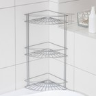 Полка угловая 3-х ярусная Slim, 25×18×45 см, хром - Фото 2