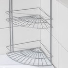 Полка угловая 3-х ярусная Slim, 25×18×45 см, хром - Фото 3