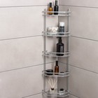 Полка угловая 5-ти ярусная, 20×28×87 см, хром - Фото 1