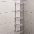 Полка угловая 5-ти ярусная, 20×28×87 см, хром - Фото 2