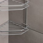 Полка угловая 5-ти ярусная, 20×28×87 см, хром - Фото 3