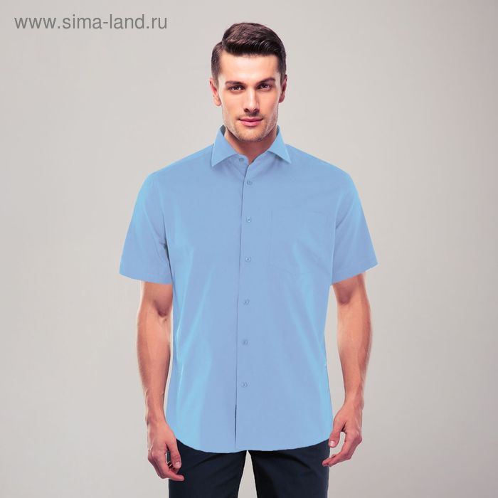 Сорочка приталенная мужская RDF0305s_FAV, размер S/38-39, цвет голубой - Фото 1