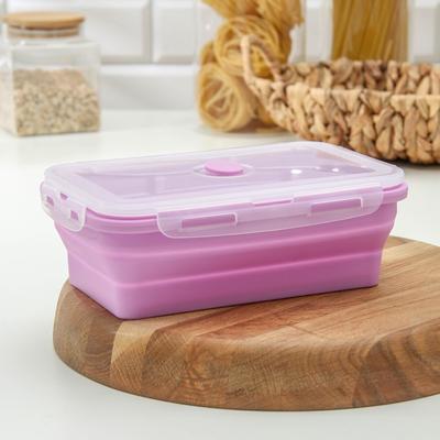 Контейнер складной, 1,3 л, с крышкой, цвет МИКС