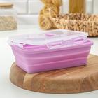 Контейнер складной, 1,3 л, с крышкой, цвет МИКС - Фото 3