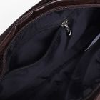 Сумка женская на молнии, 1 отдел, наружный карман, длинный ремень, цвет коричневый - Фото 5