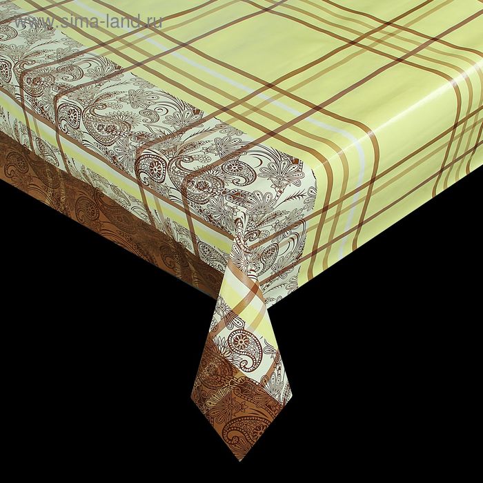 Клеёнка на стол на нетканой основе Доляна, ширина 140 см, толщина 0,07 мм, рулон 20 м - Фото 1