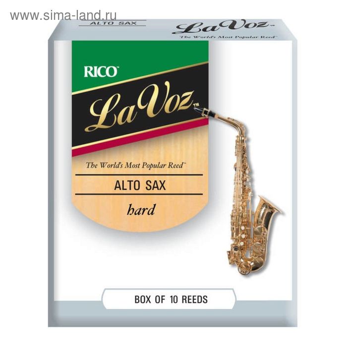 Трости для саксофона альт Rico RJC10HD La Voz (Hard), 10шт - Фото 1