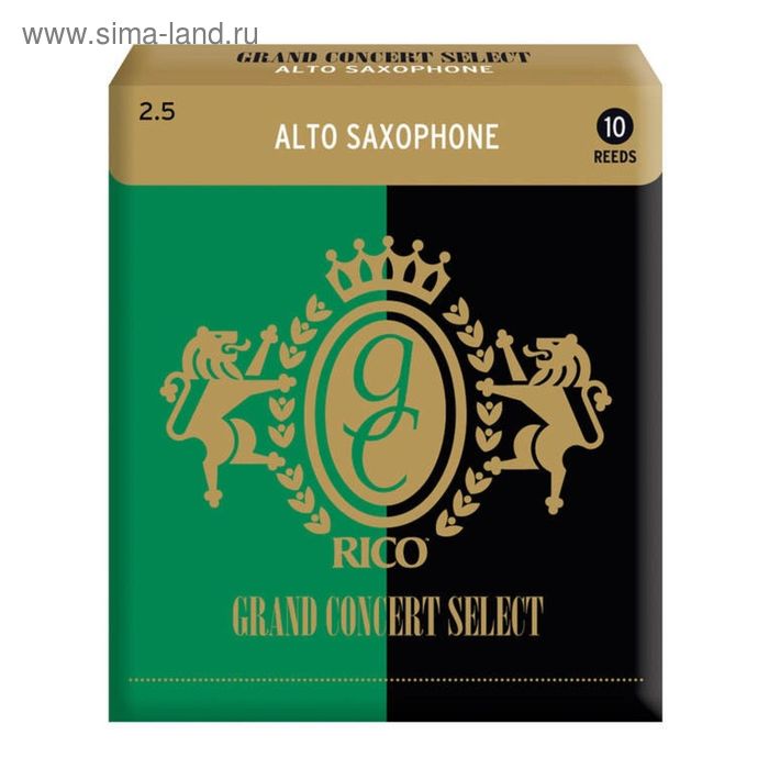 Трости для саксофона альт Rico RGC10ASX250 Grand Concert Select  размер 2.5, 10шт - Фото 1