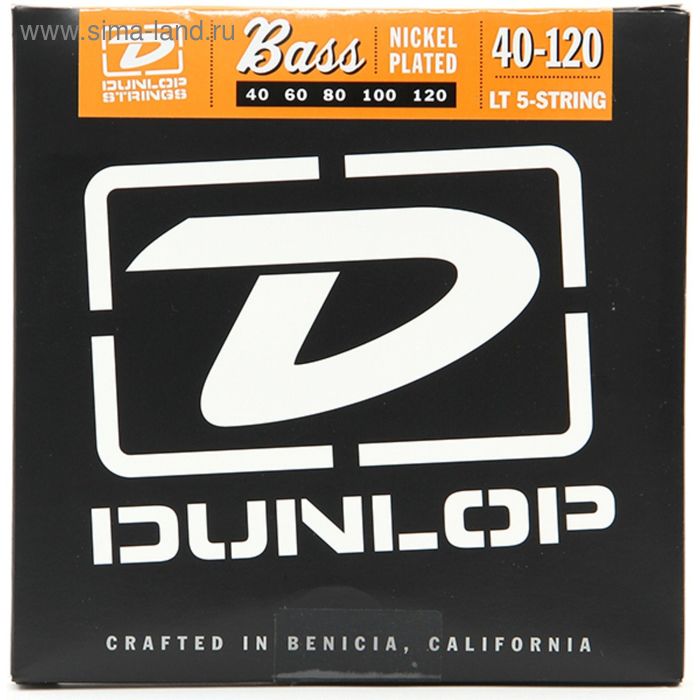 Комплект струн для бас-гитары Dunlop DBN40120, никелированные, Light, 40-120 - Фото 1