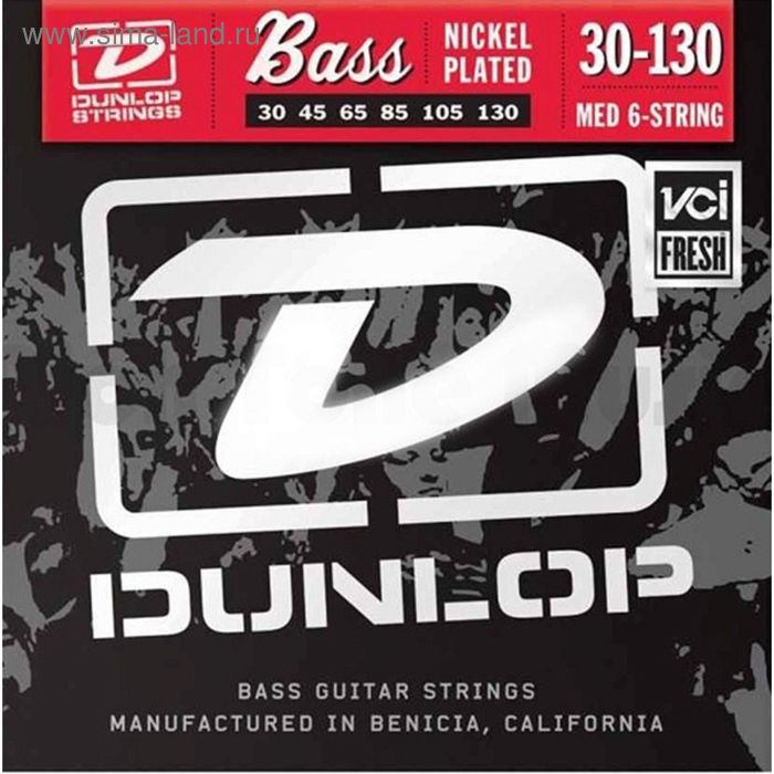 Комплект струн для 6-струнной бас-гитары Dunlop DBN30130 - Фото 1