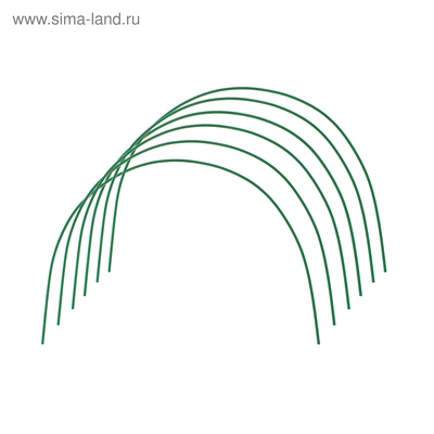 Дуги для парника, металл в кембрике 2 м, d=10 мм, набор 6 шт., Greengo