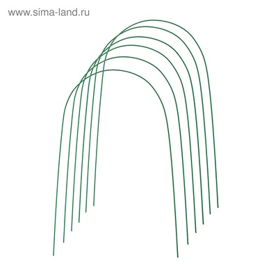 Дуги для парника, металл в кембрике 4 м, d=10 мм, набор 6 шт., Greengo